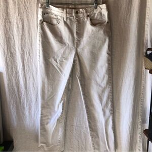 Madewell white jeans high rise slim boy jean slight crop size 29